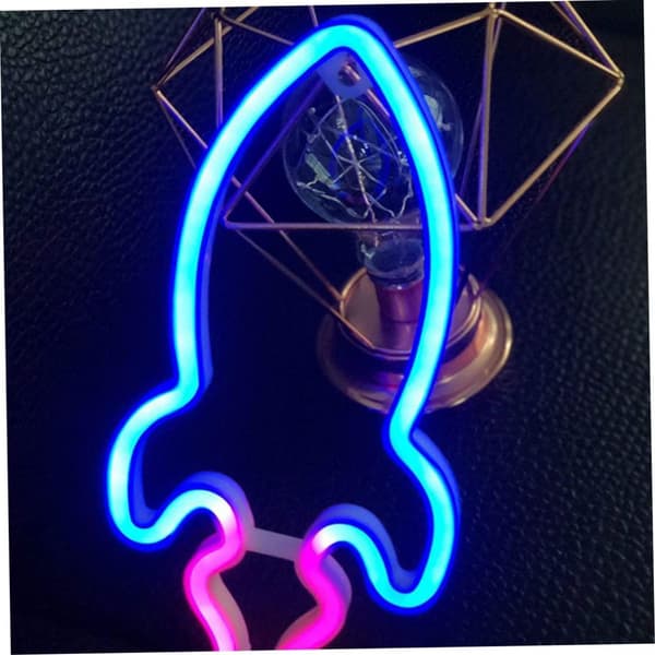 Neon Lys Raket Neon Lys Skilt LED Blå