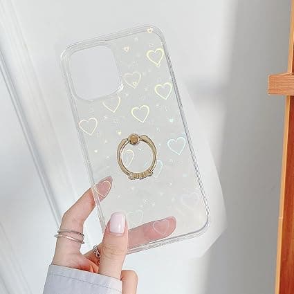 Kompatibel med iPhone 13 Pro Cover, Klar Glitrende Bling Las