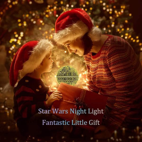 Star Wars Lampe Natlampe 3D Illusion Lampe Skrivebord til Stue