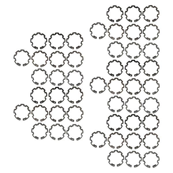 50 st Snap-låsringar Set Tjocklek 1,5 mm Yttermått 37,43 mm Inre diameter 26,69 mm för B5 AC-kompressorkopplingsaxel