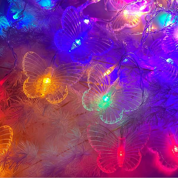 Perhosverhovalot, 8 tilaa 128 LED-tuikkuvalonauha Colored 128LED