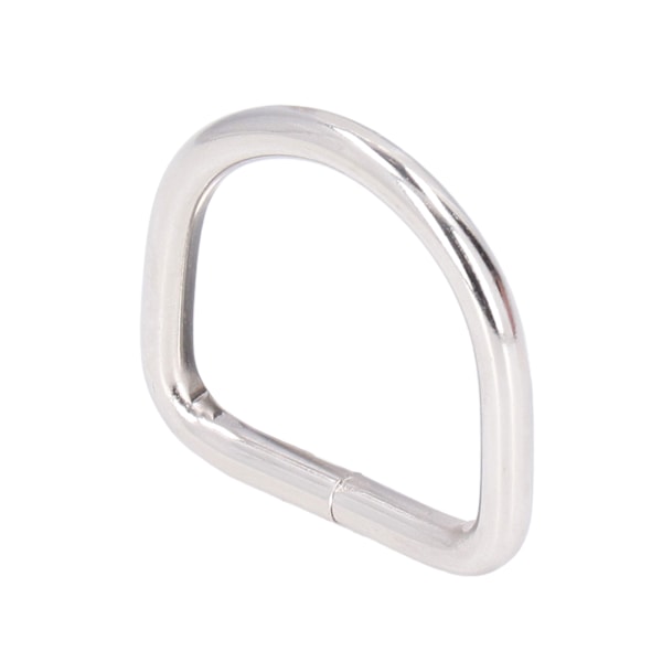 20 stk. metal D-ringe i premium jern, robust, holdbar, blank, udsøgt bred anvendelse D-ringe til tøj, etui, taske, sølv 3,8x25x25mm