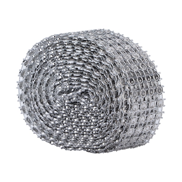 Plast Rhinestones 4 Rader Mesh Klær Sko Vesker Dekorasjon Bånd med Lim