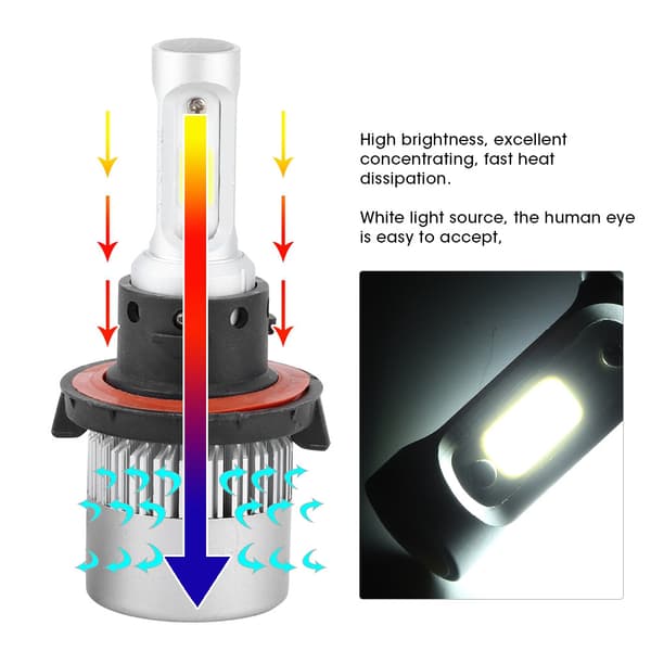 2 stk Bil Frontlys Pærer Tåkelys LED S2 H13 Universal IP67