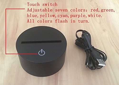Spider 3D LED Natlampe Touch Bordlamper 7 Farveskift