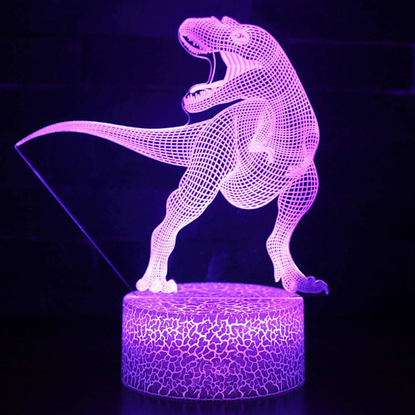 3D LED-skrivbordslampa nattlampa RC fjärrkontroll 7 färger ändras