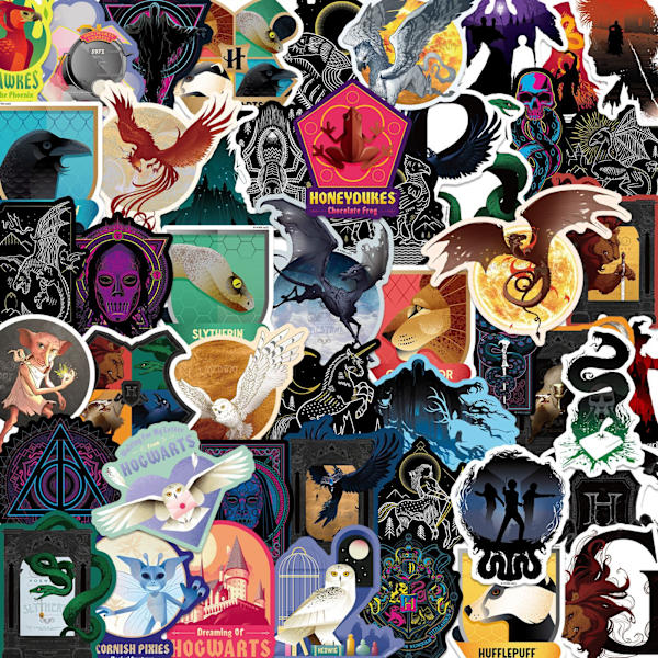 Harry Potter Vattenfärg Vinyl Stickers, Set om 50,