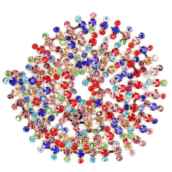 Rhinestone-kjede 3 rader for DIY klær brudekjoler dekorasjonstilbehør 1 yard blandede farger