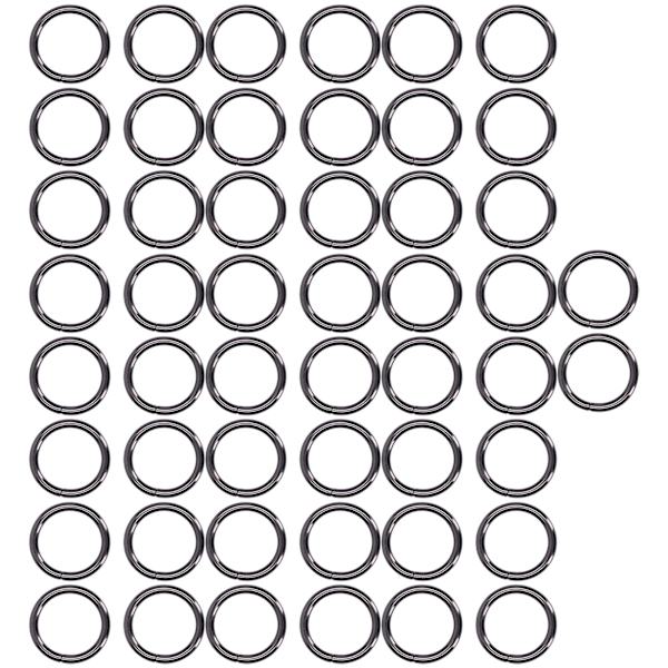 50 st metallringar 15x3mm järnmaterial robust hållbar multifunktionell utsökt O-ringar metall Gray