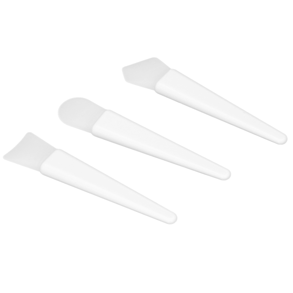 3 st silikonborste appliceringskit mjukt upprepat användning lättviktsmakeup silikonborste för hemresor fest vit
