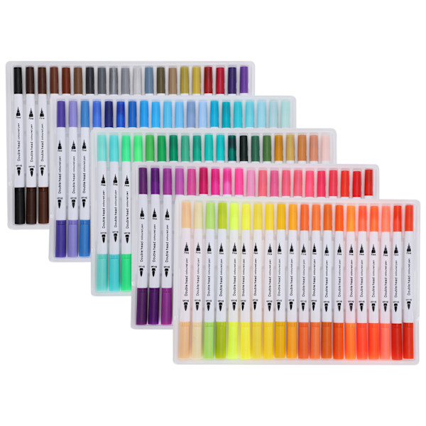 Maleri Akvarel Markører Assorterede Farver Blød FineLiner Tip Dual Pensel Kunst Tilbehør(STBG100 Farve )