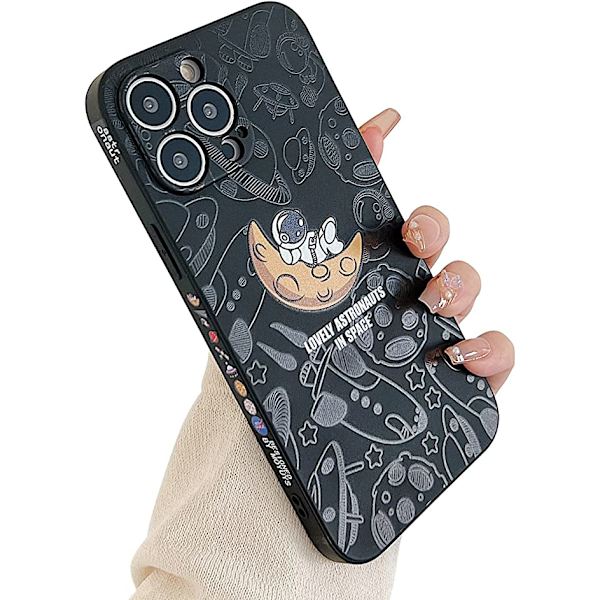 Kompatibel med iPhone 13 Pro Max Astronaut Case Kvinna Flicka