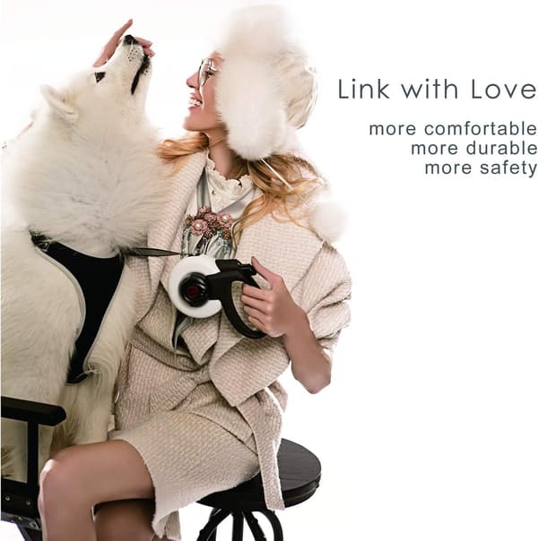 Rulleline til Hunde, Kraftig, 3 meter Hundesnor til Mig White
