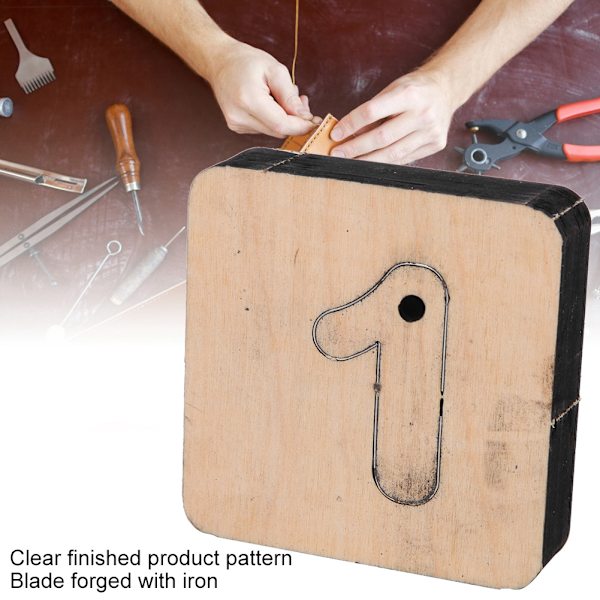 Skärmaskin Form Lädertillbehör DIY Handgjorda Kits med Järnblad för Hantverkssamling (Nummer 1)