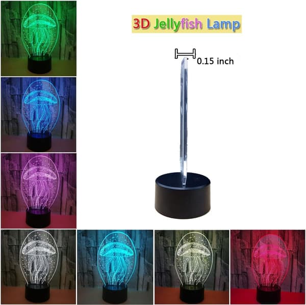 3D Lampe Maneter, Bursdags- og Julegave Lampe Nattlys