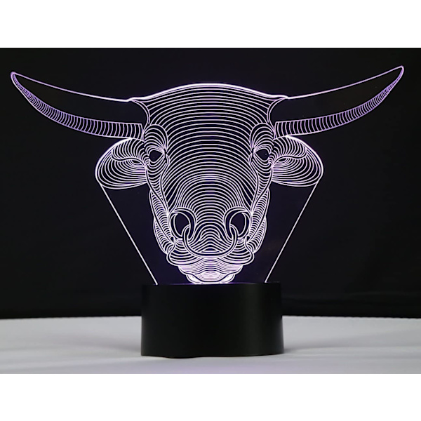 Ko 3D Nattlampa 7 Färger LED Touch Bordsslampa Energisparande Lampor Mode Kreativ Heminredning Present