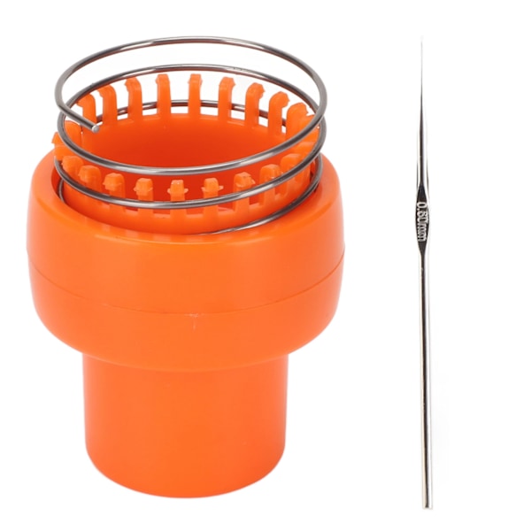 Trådvirkad vävstol Orange Ergonomisk design Automatisk frigöring Säker robust Trådvirkad stickmaskin för hattar, halsdukar, strumpor