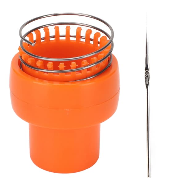 Wire hæklede væv orange ergonomisk design auto release sikker robust wire hæklede strikker til hat tørklæde sokker