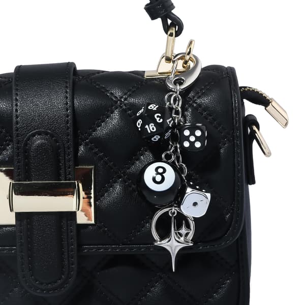 8 Ball Terning Charm Nøglering - Sødt Tilbehør til Håndtaske, Pung & Tegnebog - Stilfuld Nøglering til Kvinder & Mænd