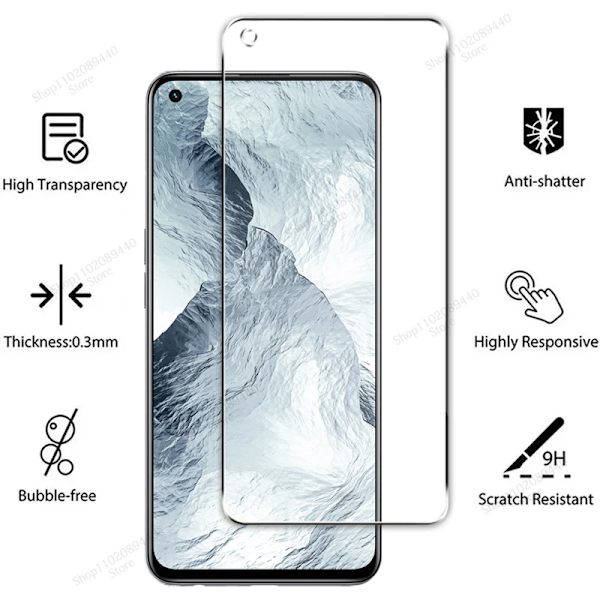 4PCS skärmskydd för Realme GT Master Edition härdat glas