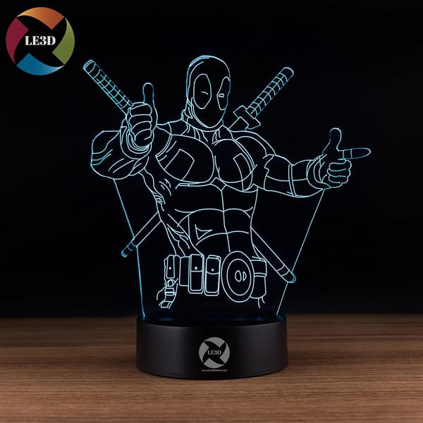3D Optisk Illusions Natlampe - 7 LED Farveskiftende Lampe