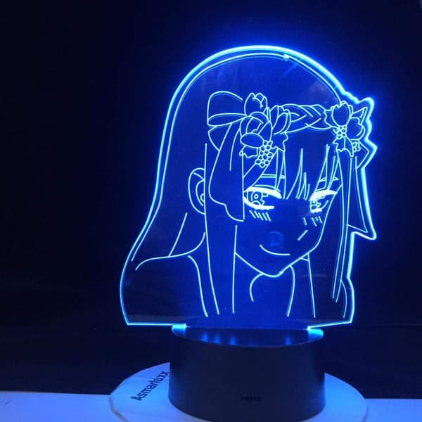 3D Illusion Lampe Anime Zero Two Figur Ny Natlampe Børn C