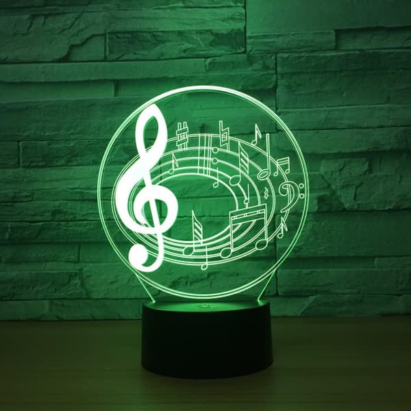3D Skrivebordslampe, Ephvan 3D Musikkvisualisering 7 Farger Endring