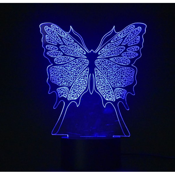 3D Natlampe Optisk Illusion Natlys, Touch LED Bord D