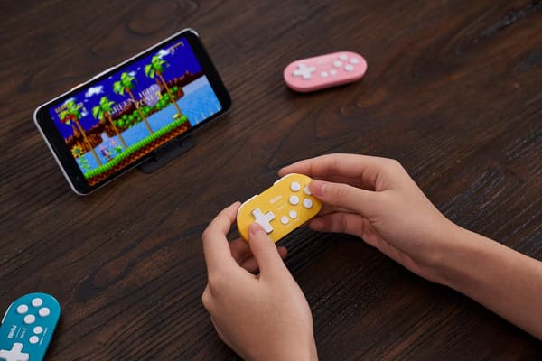 Zero 2 Bluetooth-peliohjain, avaimenperän kokoinen miniohjain Switchille, Windowsille, Androidille, macOS:lle ja Raspberry Pi:lle (keltainen) Yellow
