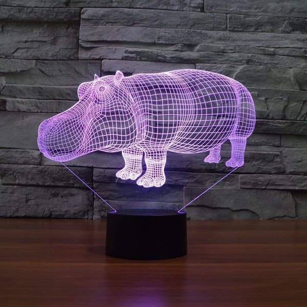 3D Modell Visuell Optisk Illusjon 7 Fargeendring Berøringsbryter