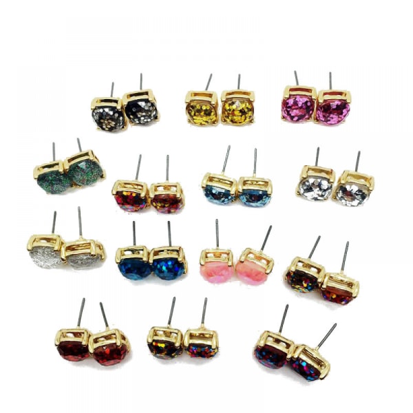 Symphony Star Effect Stud Earrings Multicolor Simple Fashion