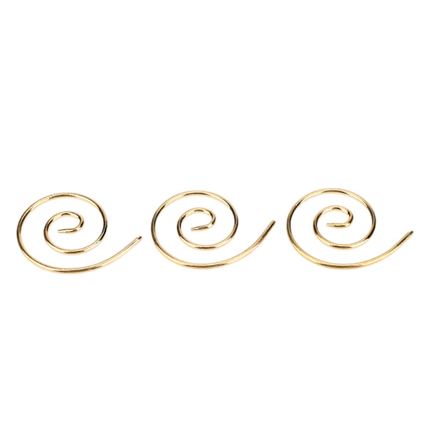 3 stk. spiral kabel strikkepind letvægts praktisk rustfrit stål husholdning strikkepind til DIY tørklæder sjaler hatte guld