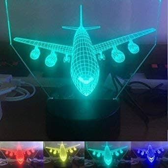 3D Fly Nattlys Lampe Illusjon Nattlys 7 Fa