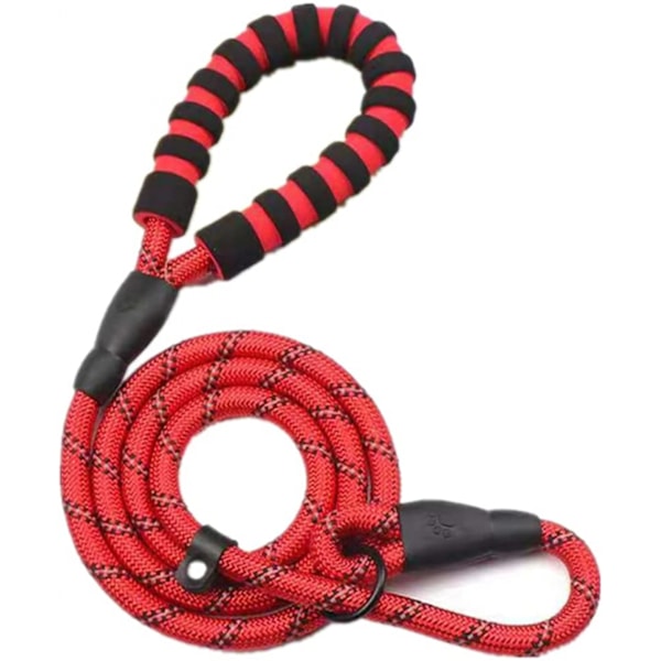 Nylon hundkoppel grundläggande koppelträning promenad röd, cirka 4,5 0.7x140cm