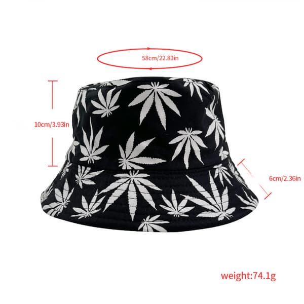 Unisex Bucket Hat Print Vendbar Dobbeltsidet Solhat