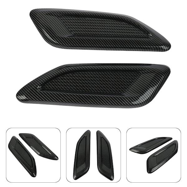Bil Allmän Exteriör Modifikation Delar Huv Insug Scoop Turbo Huv Vent Cover Vent Cover - Svart