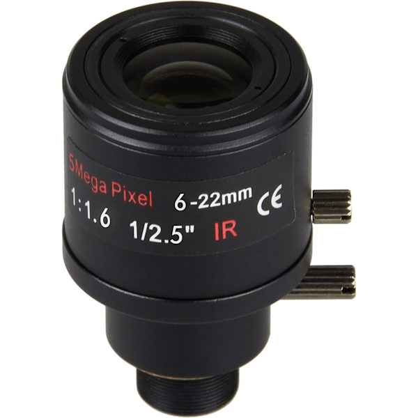 5MP Actionkamera Vari-fokalobjektiv 6-22mm M12-fäste 1/2,5 tum IR-filter Långdistansvy