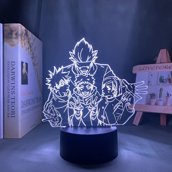 3D Illusion Jujutsu Kaisen LED Anime Lampa 16 Färger Ändra R