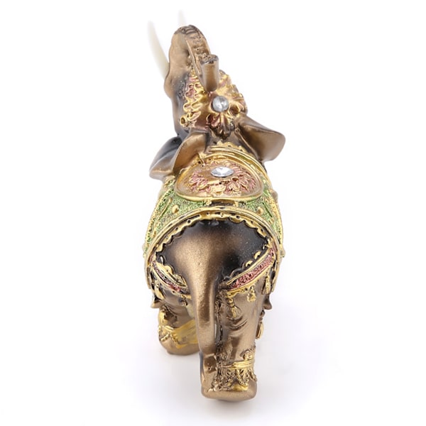 Lucky Feng Shui Grøn Elefant Statue Skulptur Rigdom Figur Gave Hjem Indretning M