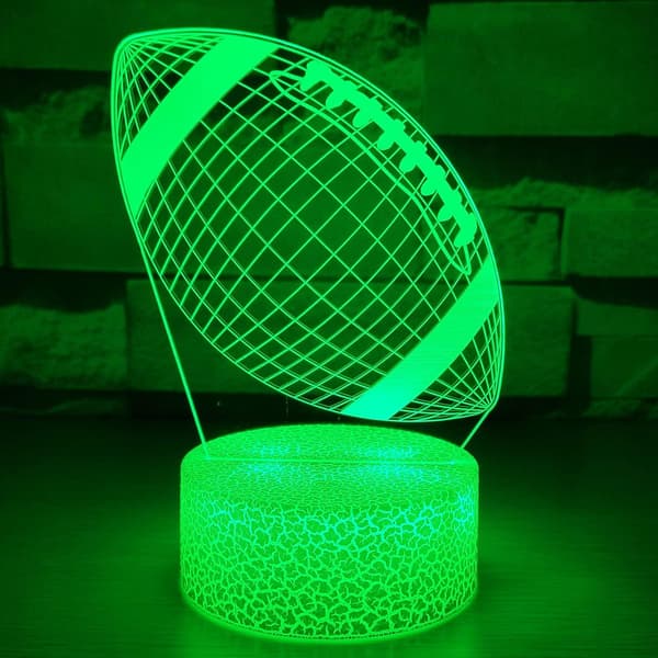 7 Farger 3D Illusjonslampe Auto Gradvis Endring 3D Nattlampe