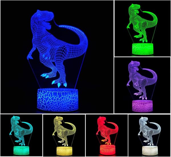 3D Illusjon Nattlys Visuell Kreativ LED Skrivebordslampe Berøring
