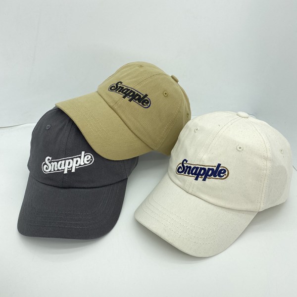 Vintage keps med broderad text Justerbar basebollkeps Fo Grey