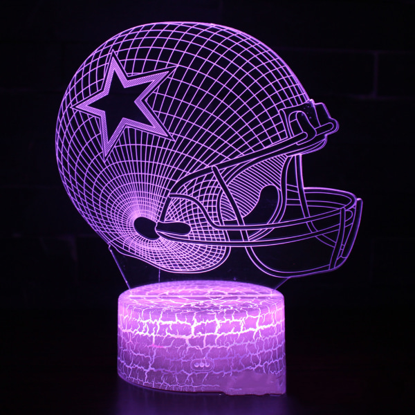 American Football Sporthjälm Raiders Lamp 3d Optical Ill