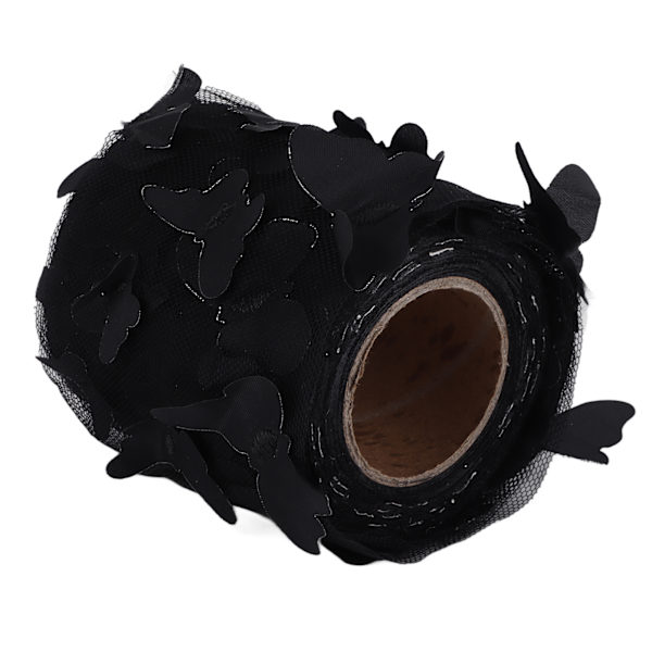 Tulle rulle syning farverig net garn rulle DIY hår tilbehør materiale webbing tyl rulle sort