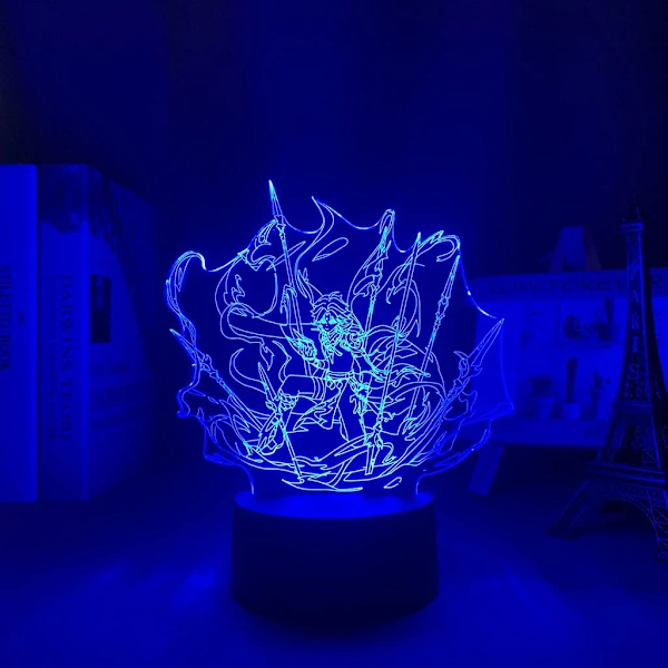 Genshin Impact Hu Tao lampa spel ljus 3D LED nattlampor 16