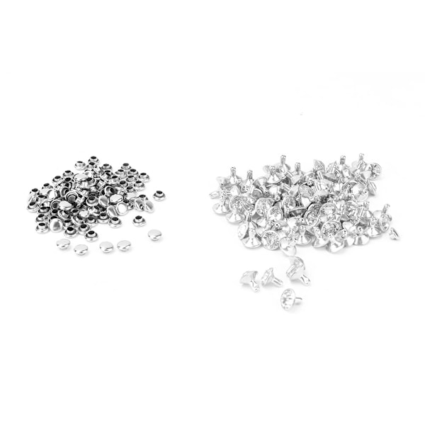 Klær Krystall Inlay Hurtignagler 12mm Flekker Nagler Cap for DIY Lær Håndverk Dekorasjon(#1)