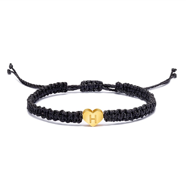 Wekity 18K Guld Initial A Bokstav Hjärta Charm Armband för Kvinnor