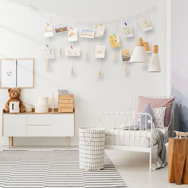Väggmonterad fotodisplay, kollagebildram för Boho