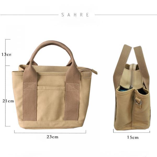 Dam Canvas Tote Handväskor Casual Axelväska Crossbod