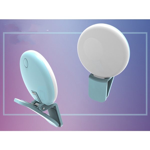 Selfie Ring Light Uppladdningsbar Bärbar Clip-on Selfie Fill